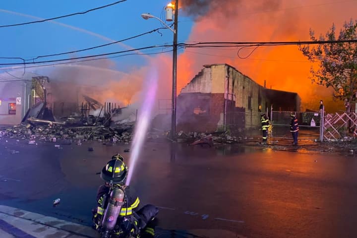 Raging Fire Consumes Paterson Warehouse, Threatens Neighboring Buildings