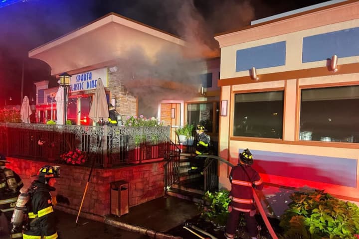 Firefighter Suffers Heat Exhaustion As Crews Battle Blaze At Sussex County Diner (PHOTOS)