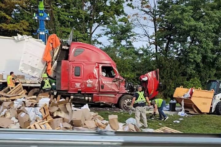 CRUMBY RIDE: North Jersey Traffic Sandwiched In Bread Truck, DOT Collision