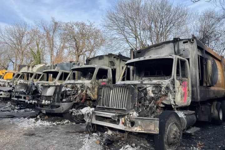 6 Garbage Trucks Destroyed In Blaze On Long Island
