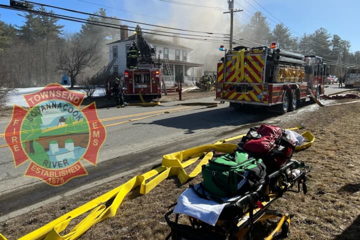 UPDATE: Dog Rescued, Firefighter Injured From 5-Alarm Fire At Townsend Home