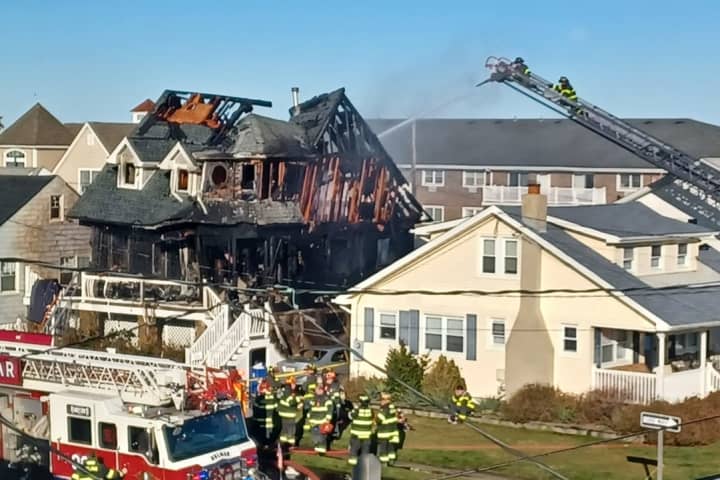 Firefighters Battle Serious Blaze On Jersey Shore