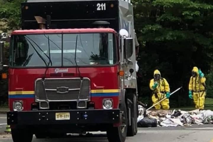 Ramsey Rescue Clears Chlorine-Laced Trash That Fell From Truck Near School