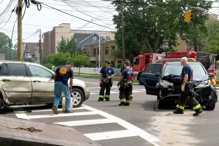 Vehicles Collide At Busy Hackensack Intersection
