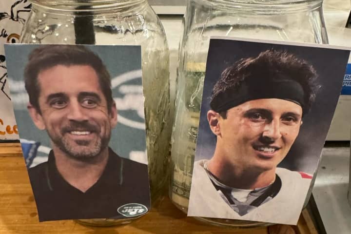 Rodgers Vs. DeVito: Coffee Shop's Tip Jar Competition Stars Starting QBs From Same NJ Town