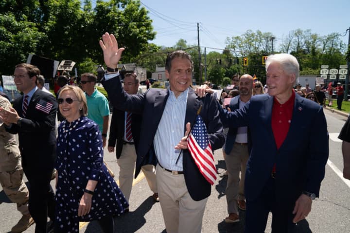 Photos: They Love A Parade - Cuomo Marches With Clintons On Memorial Day In New Castle