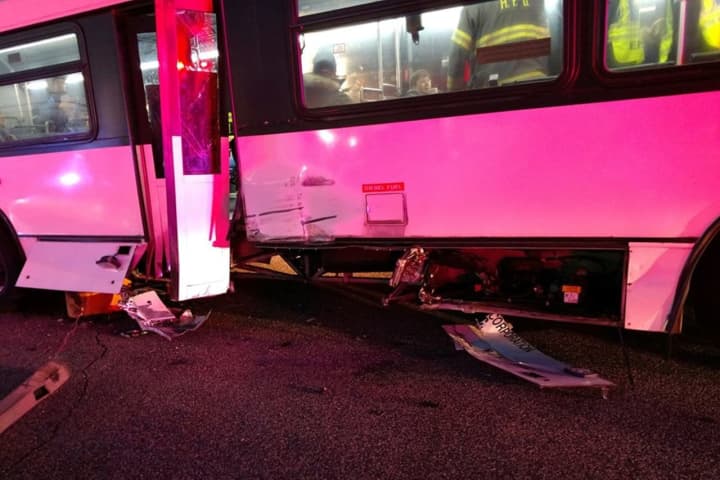 3 Hospitalized After NJ Transit Bus Slams Hackensack Sears Light Post