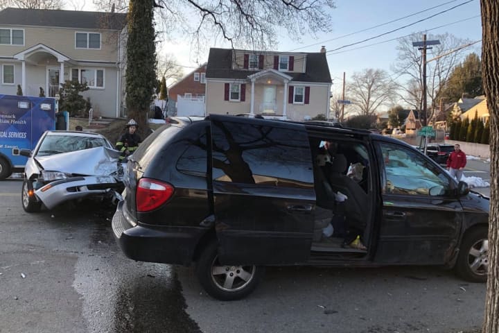 Drivers Hospitalized After Minivan, Sedan Collide In Hackensack