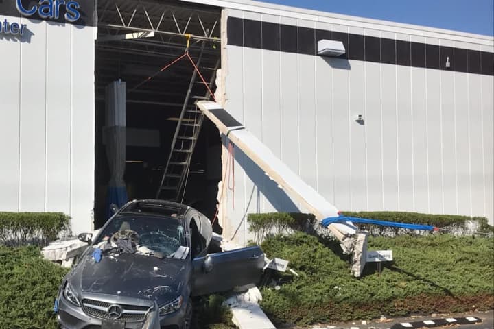 Mercedes Crashes Through Wall Of Fairfield Business, Drives Out Other Side