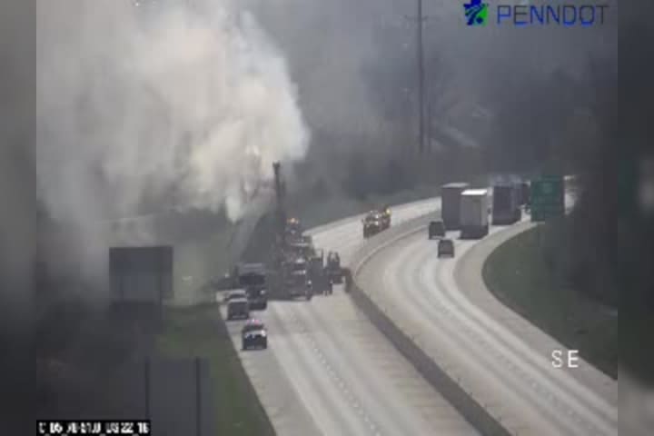 I-78 Accident: Tractor-Trailer Fire Slows Traffic In Lehigh Valley