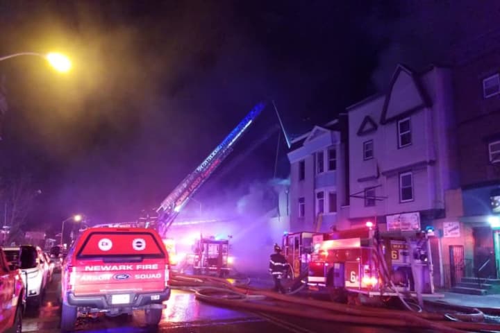 Three Firefighters Injured Battling Newark Blaze