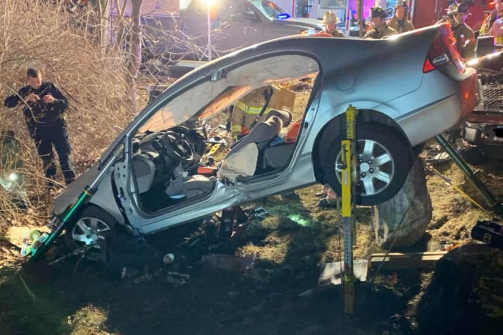 Two Hospitalized After Crash On Candlewood Lake Road