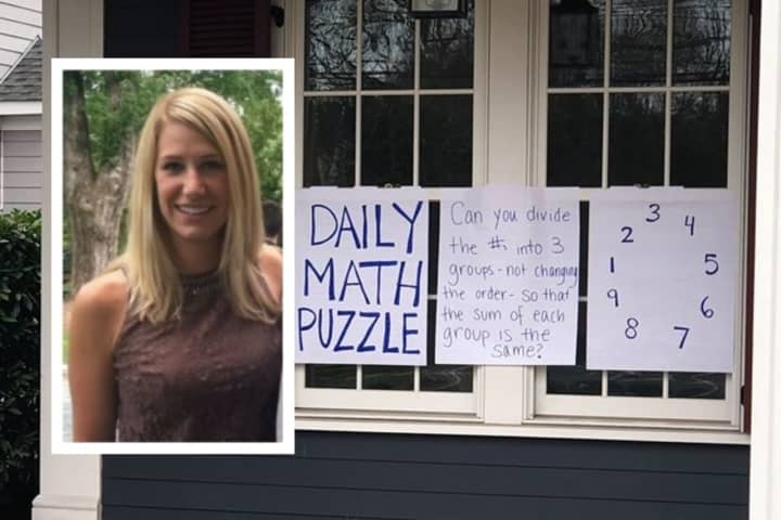 NJ Teacher Putting Math Puzzles In Her Window Every Day During Coronavirus Quarantine