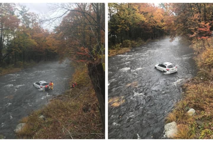 Area Woman Loses Control Of Car, Lands In Creek, Police Say
