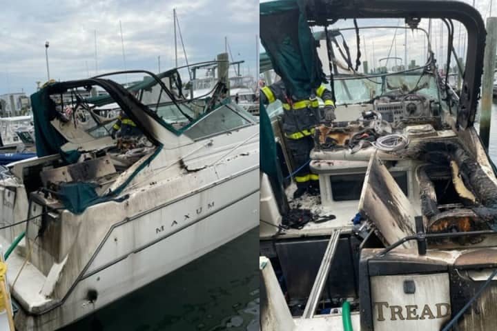 Person Injured After Boat Catches Fire At Marina In Fairfield County