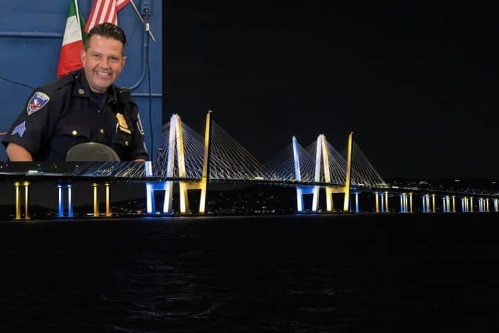 Tappan Zee Bridge Illuminated In Blue, Yellow To Honor Late Westchester Sergeant