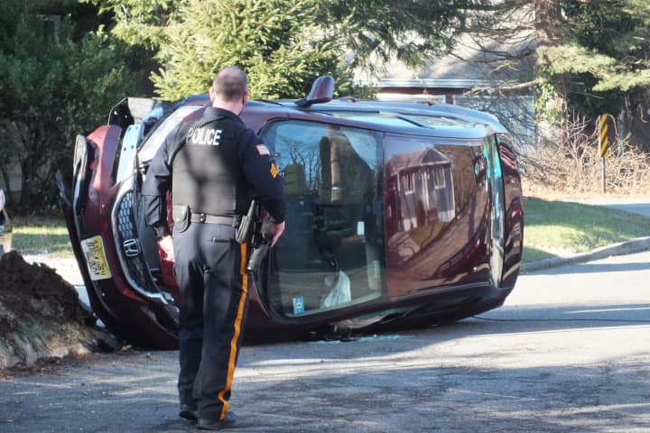 Paramus Driver OK In Washington Township Rollover