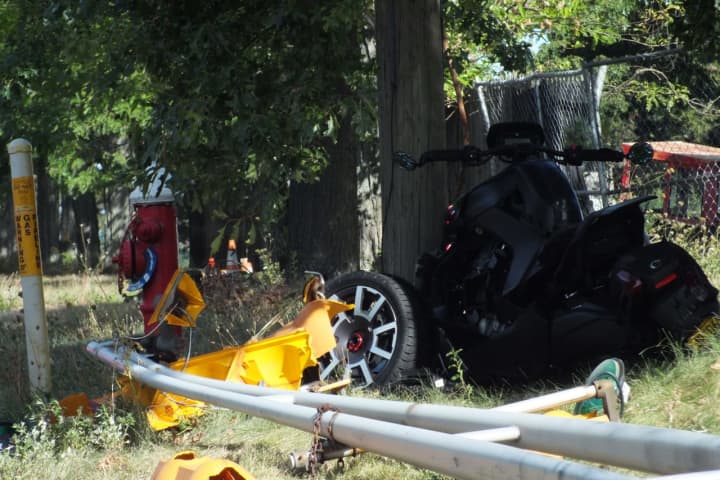 Three-Wheeler Crash In Paramus Downs Traffic Signal, Sends Rider To Hospital