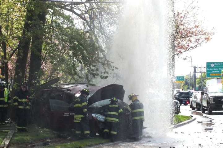 Paramus Firefighters Free Minivan Driver In Multi-Vehicle Crash