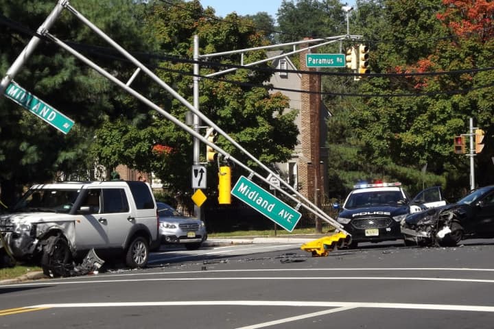 PHOTOS: Paramus Crash Downs Traffic Light