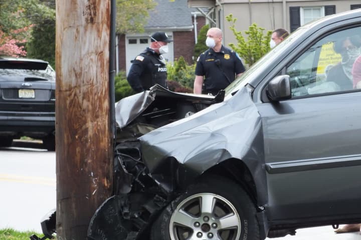 SUV Hits Parked Car, Slams Into Utility Pole In Glen Rock