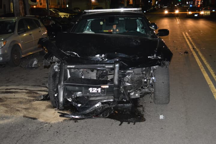 Five Hospitalized After Crash Between Police Cruiser, Car In Bridgeport