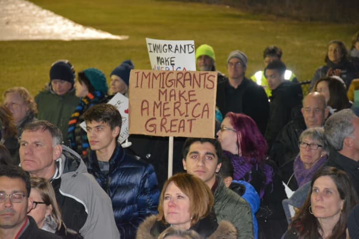 Chappaqua Vigil Blasts Trump's Refugee Ban