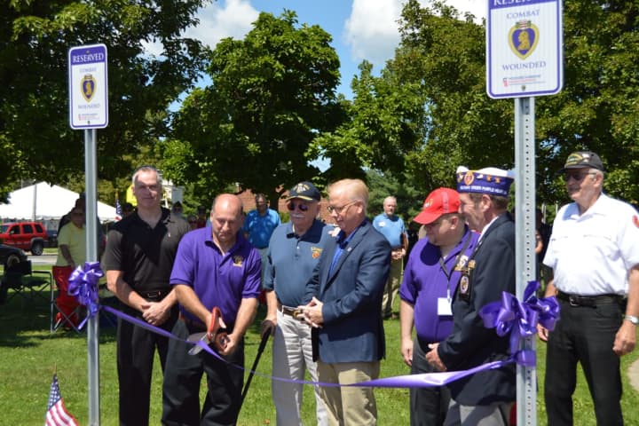 Danbury Toasts Purple Heart Recipients With Special Parking Spots