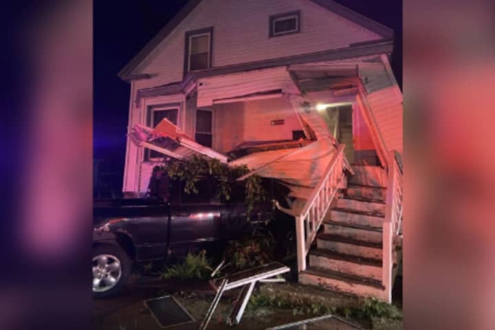 Truck Driver Smashes Into House, Gas Line Overnight In Massachusetts