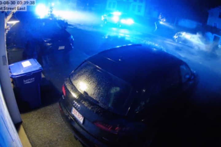 Dramatic Video Shows Thief Crash Car In Daring Escape From Maynard Cops