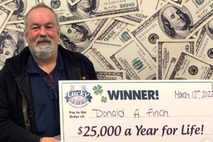Fairfield County Man Claims '$25,000 A Year For Life' Lottery Prize