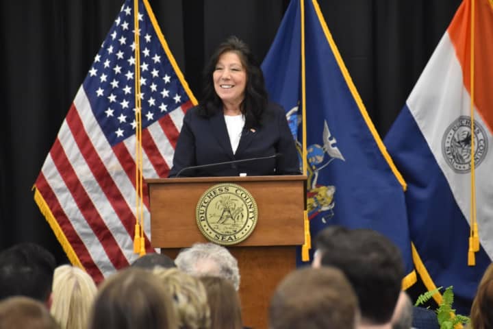 Sue Serino Sworn In As New Dutchess County Executive In Wappinger During Storm