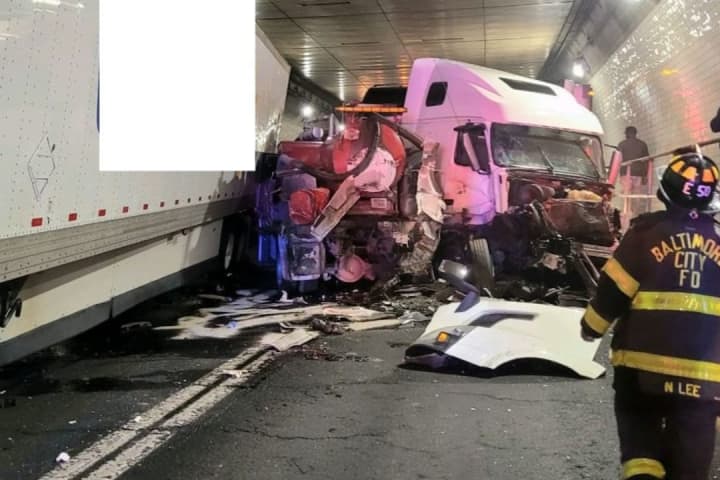 Victim Pinned In 3 Tractor Trailer Crash In Fort McHenry Tunnel