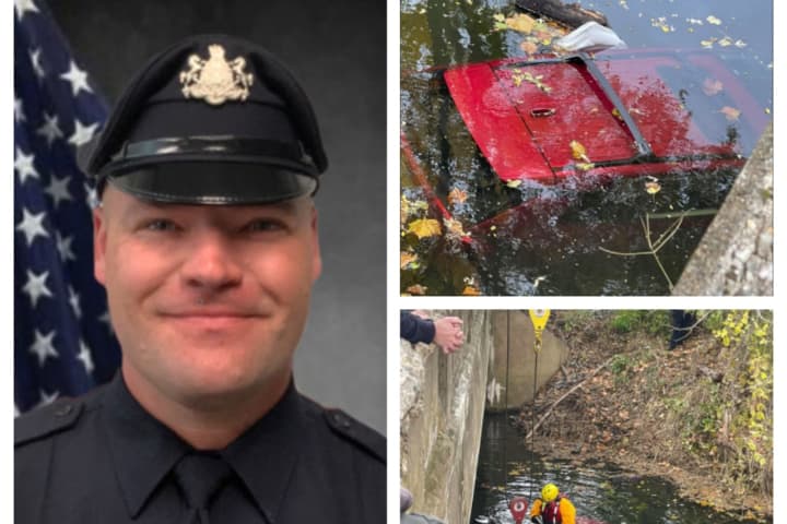 Kennett Square Police Officer Swiftly Rescues Driver After Crash Into Creek