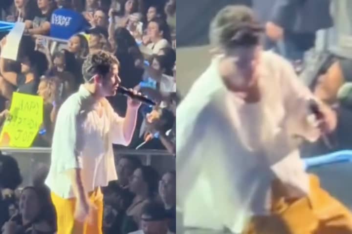 Viral Video Captures Bergen County's Nick Jonas Falling Mid-Performance