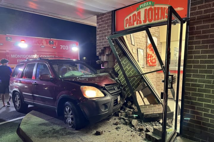Car Crashes Through Papa Johns Restaurant in MD (PHOTOS)