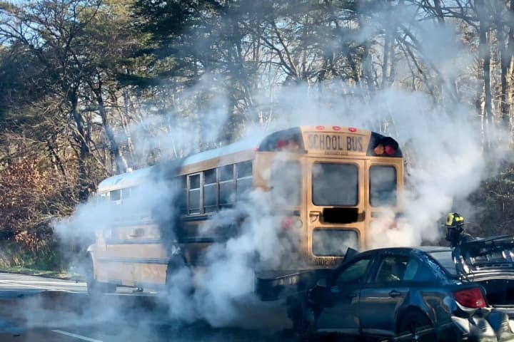 Students Safe After School Bus Involved In Fiery Prince George's County Crash