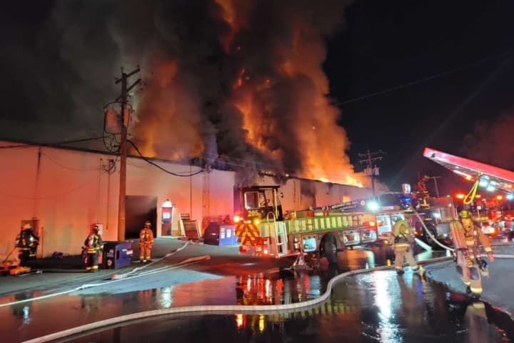Firefighter Injured Battling 3-Alarm Warehouse Blaze In Alexandria (DEVELOPING)