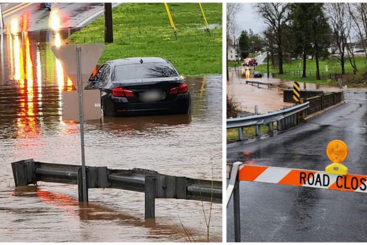 Pair Rescued From Car Trapped In Flood Waters In Central PA (PHOTOS)