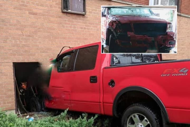 Pickup Truck Smashes Through Hackensack Basement Apartment Window