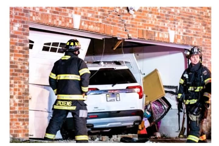 Motorist Freed By Firefighters After Crashing Into Her Hasbrouck Heights Home