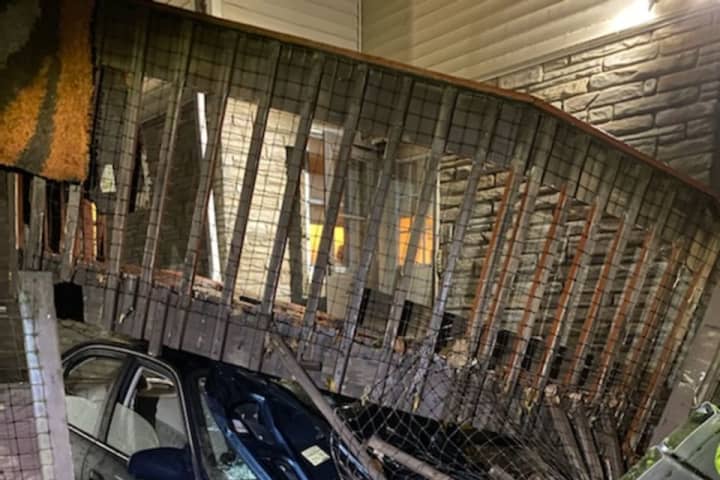 Photos: Driver Injured After Car Slams Into Corner Of Bridgeport Home