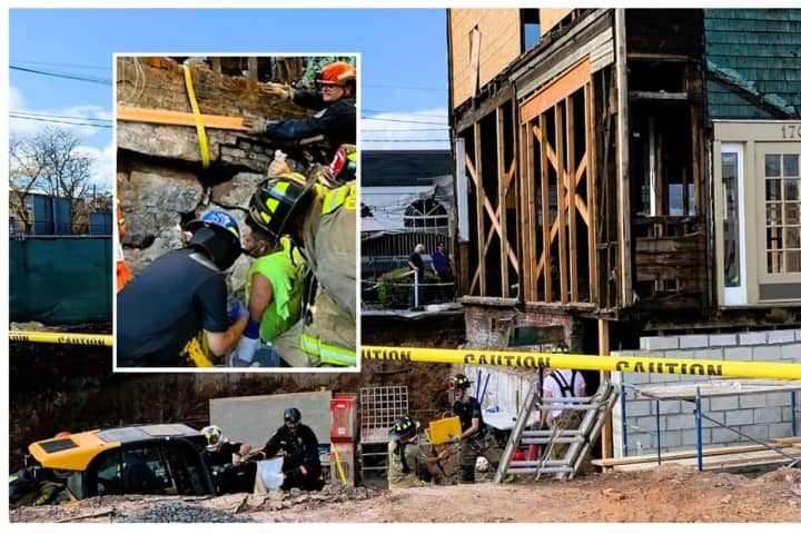 HEROES: Trapped Victim Rescued, Rushed To HUMC After Collapse At East Rutherford Site