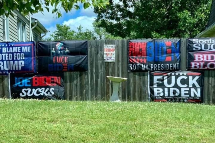 Profanity Laced Anti-Biden Flags Cause Controversy In NJ Town