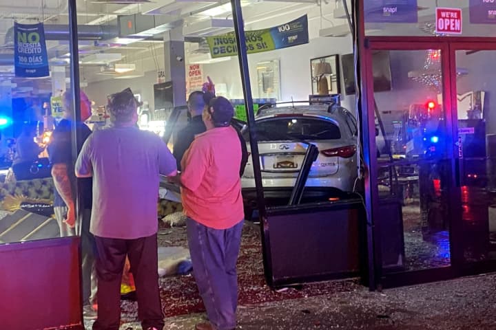 SUV Plows Through Front Of Bergen County Furniture Store