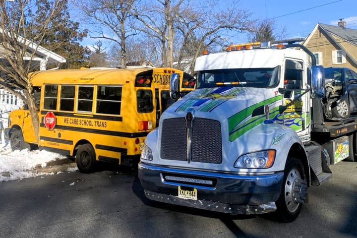 Mini School Bus Broadsided In Ridgewood (PHOTOS)