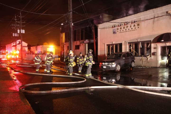 Bergenfield Firefighters Knock Down Early Morning Auto Repair Shop Blaze