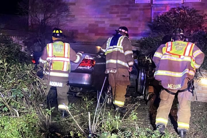 Sedan Slams Into Fair Lawn Garden Apartment, Driver Flees On Foot, Found Three Towns Away