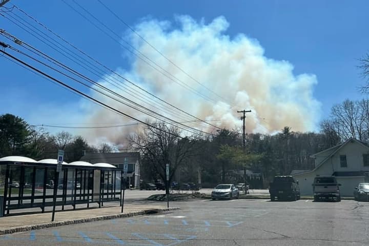 Large North Jersey Brush Fire Continues Burning