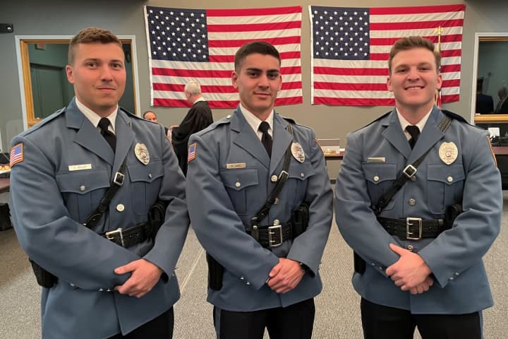 Three New Officers Sworn In River Vale, Veteran Promoted To Sergeant